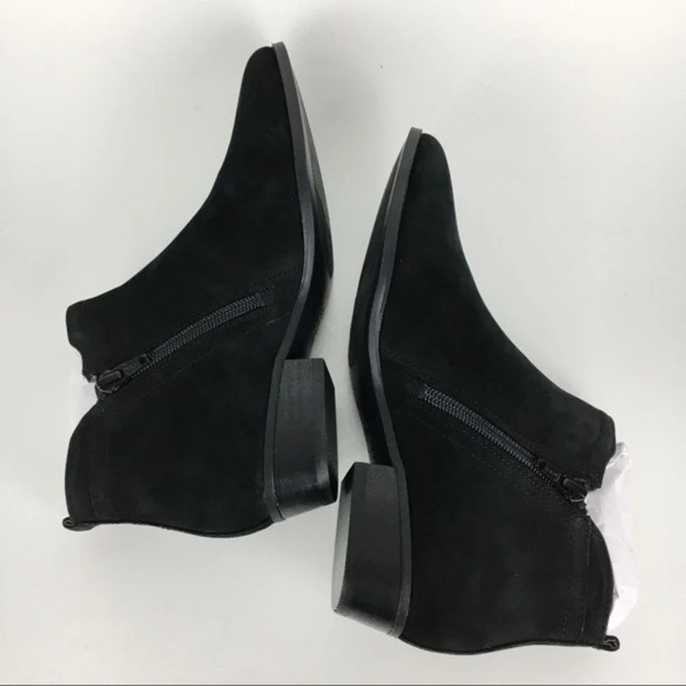 Naturalizer Womens Size 6 Becka Black Leather Nubuck Suede‎ Ankle Boots Shoes